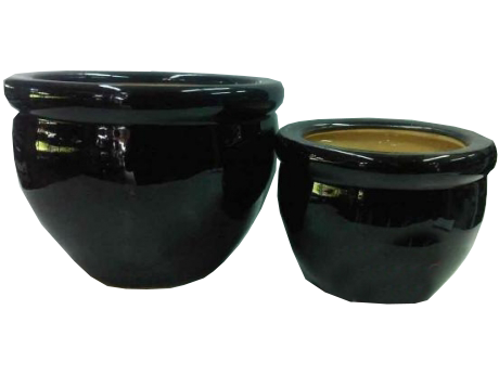 Black Vase Set
